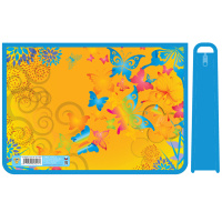 Папка д/труда А4 "Бабочки" 325х230х100мм на молнии сверху, пластик ПТР-22