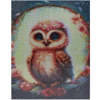Алмазная мозаика 20х25см "Милый совенок" полная выкладка ZH4786