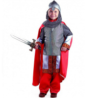 Карн.костюм Богатырь р.34-36 рост 140см (накидка, сорочка, головной убор, брюки, плащ) 7015-140-68