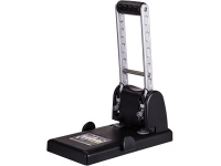 Дырокол мощный 100л 2-отв, d-6мм, 12мм, с линейкой, металл, черный E0130