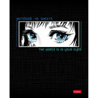 Тетрадь А5 48л клетка "Твой взгляд" на скобе выборочный лак 5 дизайнов 48Т5вмВ1/078253