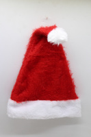 Колпак Деда Мороза красный пушистый 30х46см Y10015-24