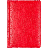 Алфавитная книга А5 "Croco" 128стр, красная, искусственная кожа с поролоном 2030612