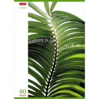 Тетрадь А4 80л клетка "Природа в каждом из нас" на скобе 3 дизайна 083539