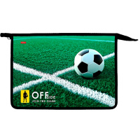 Папка на молнии А4 "Офсайд" 340х245х75мм 2 отделения с вкладышем, пластик AMt_07071