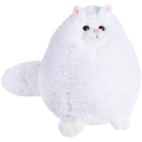 Кот Беляш 28см белый KAT01