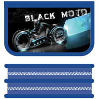Пенал "Black moto" 19x12х5см, прямоугольный, двухстворчатый, с откидной планкой ПО-05 Пенал "Black moto" 19x12х5см, прямоугольный, двухстворчатый, с откидной планкой ПО-05