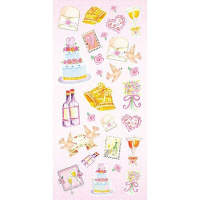 Наклейки "Свадьба" 37х14,5см PS-1007