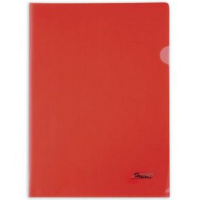 Папка-уголок А4 пластик 0,18мм красный полупрозрачный AG4_00103/040031