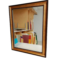 Зеркало 40х50см, багет коричневый/темное золото 48мм