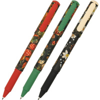 Ручка шариковая "DreamWrite. Flora. Black night forest" 0,7мм синяя, в футляре, 3 вида 20-0264/23