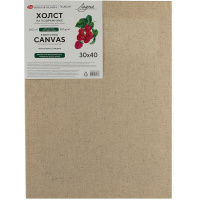 Холст на подрамнике 30х40см 280г/м2, 45% хлопок 55% лён, мелкое зерно 2473103-30х40