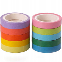 Набор декоративной клейкой ленты 7мм х 3м 4шт/уп цвет ассорти Y9268-19