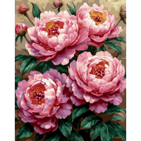 Живопись по номерам (акрил) 40х50см "Розовое настроение" сложность 3, холст на подрамнике МСА2185