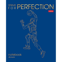 Тетрадь А5 48л клетка "Большой спорт" на скобе 3D фольга 3D лак матовая ламинация 5 дизайнов