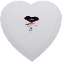 Холст на картоне в форме сердца 30х30см 100% хлопок, мелкое зерно, 280г/м2 VS195573