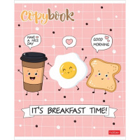 Тетрадь А5 48л клетка "Пришла еда" на скобе матовая ламинация 5 дизайнов 48Т5лВ1/068336