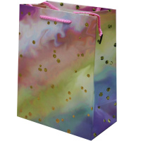 Пакет подарочный "Радужные волны" 18х23х10см 4 вида SK2395