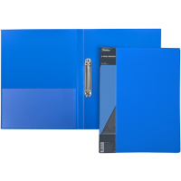 Папка на 2-х кольцах "Standard" А4 25мм пластик 0,70мм, синяя 2AB4_00109/038476