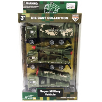 Набор машин "Военный" пластик 25,5х14,54,5см (3 машинки) 1968487/2215-20