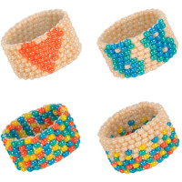 Набор для бисероплетения "Браслет. Котики" 3см (бисер, нить, иглы, карабин) 11-014