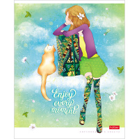 Тетрадь А5 48л клетка "Счастливые моменты" на скобе 5 диайнов 48Т5В1/047089