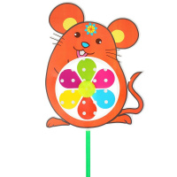 Ветрячок 1 вертушка на светодиодной палочке, диаметр 15см, длина 66см, 3 вида 2039-402