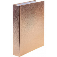 Тетрадь на кольцах А5 120л клетка золото бумвинил металлик 120ТК5В1_03424/070803