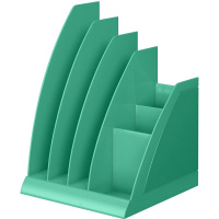 Лоток д/бумаг вертикальный 6 отделений 160х230х160мм "Regatta. Pastel Bloom" зеленый, пластик 61490