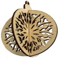 Подвеска "Шар 3D" 9см фанера 3мм 320018