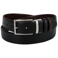 Ремень мужской 3,5см х 1,25м натуральная кожа, черный/коричневый "Modus" CU4209MO/NM