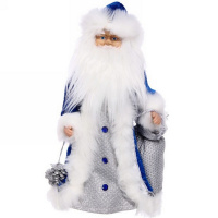 Дед Мороз 40см в синей шубе (звук) Y8485-19
