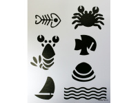 Трафарет пластиковый 25,5х20,5 см, "Морское дно", DK28011