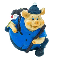 Копилка Поросёнок Охотник, Рыбак, Турист, Парикмахер, 12*12 см 4 вида Y6887-18