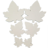 Заготовка д/декор. "Листик" 7*6см, 5*4,5см, 3*2,5см  6 шт/уп. дерево Y4915-17
