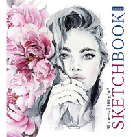 Скетчбук А5 16,5х20см 80л 100г/м2 "Чарующая нежность" на закрытом гребне, твердая обложка 087773