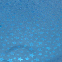 Бумага упаковочная 70см х 1м "Звезды" блестящая голубая Y8874-19