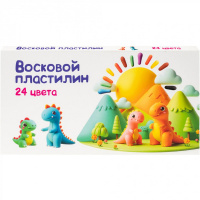 Пластилин 24 цвета 360гр. восковой, со стеком, картон DMR24 Пластилин 24 цвета 360гр. восковой, со стеком, картон DMR24