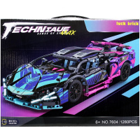 Конструктор "Гоночная машина" 1280 деталей 35х27х7см пластик 7604/LT375926