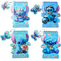 Блокнот 95х114мм 30л "Ушастик" линия, 8 листов с наклейками, на спирали M-3302