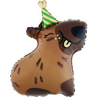 Шар воздушный 79см(31") Фигура "Капибара" фольга 23795