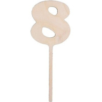 Заготовка д/декор. "Цифра 8" украшение для торта 15*5,8см ВД-122