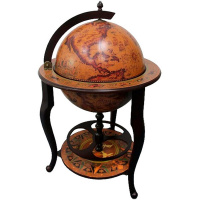 Глобус-бар 55х55х93см напольный, дерево, пластик, бумага JF-JG-45001-RN
