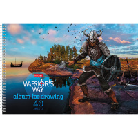 Альбом для рисования А4 40л "Путь воина" на спирали конгрев, перфорация на отрыв 40А4КфвлВсп/058395
