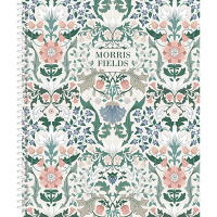 Тетрадь А5 120л клетка "Morris" на спирали твердая обложка 080555