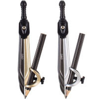 Циркуль "Козья ножка" + карандаш, металл, в футляре, 2 цвета EG20402