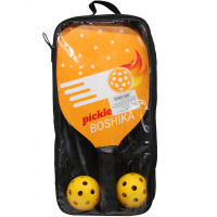 Ракетки для тенниса/пиклбола 39,5х19см + 2 мяча 7,5см, в чехле, дерево/пластик 11629-24