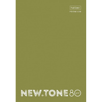 Тетрадь А4 80л клетка "NEWtone Pastel Олива" 80гр/м2 на скобе глянцевая ламинация 067706