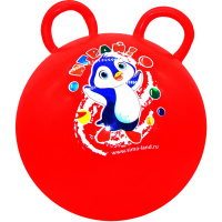 Мяч - попрыгун с 2-мя ручками 45см "Звери" 350гр. 5 цветов PVC Y11961-24