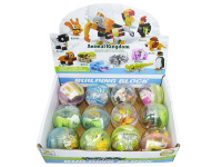 Конструктор "Звери" в шаре 6,5см 12 видов, пластик Y7589-18